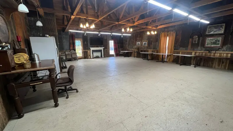 bathrooms displaying upscale mosaic showers at Hot Springs Campground & RV Park