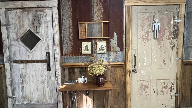 bathrooms depicting tile floors, clean facilities at Hot Springs Campground & RV Park